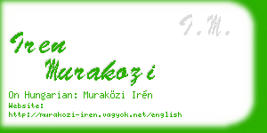 iren murakozi business card